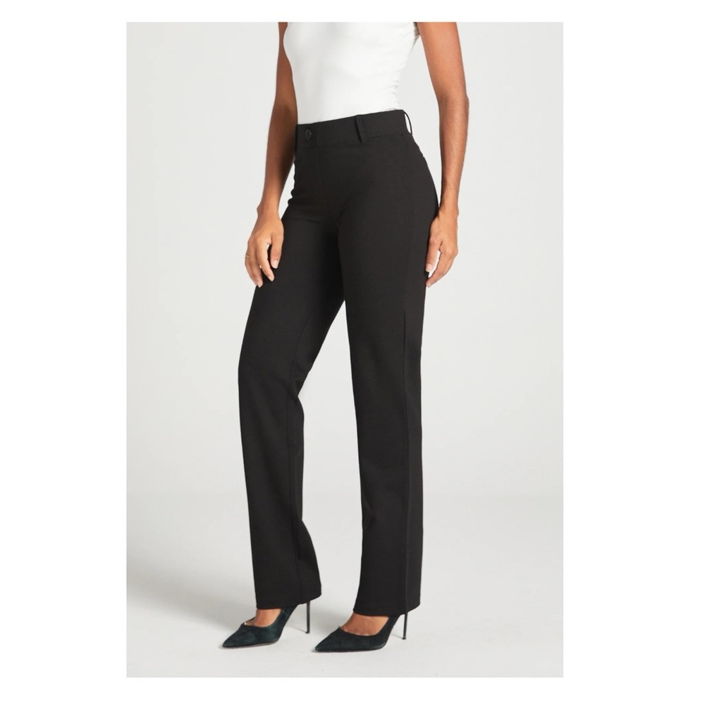 Betabrand Black Classic Straight Dress Yoga Pants